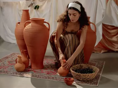 producing wine the old fashioned way