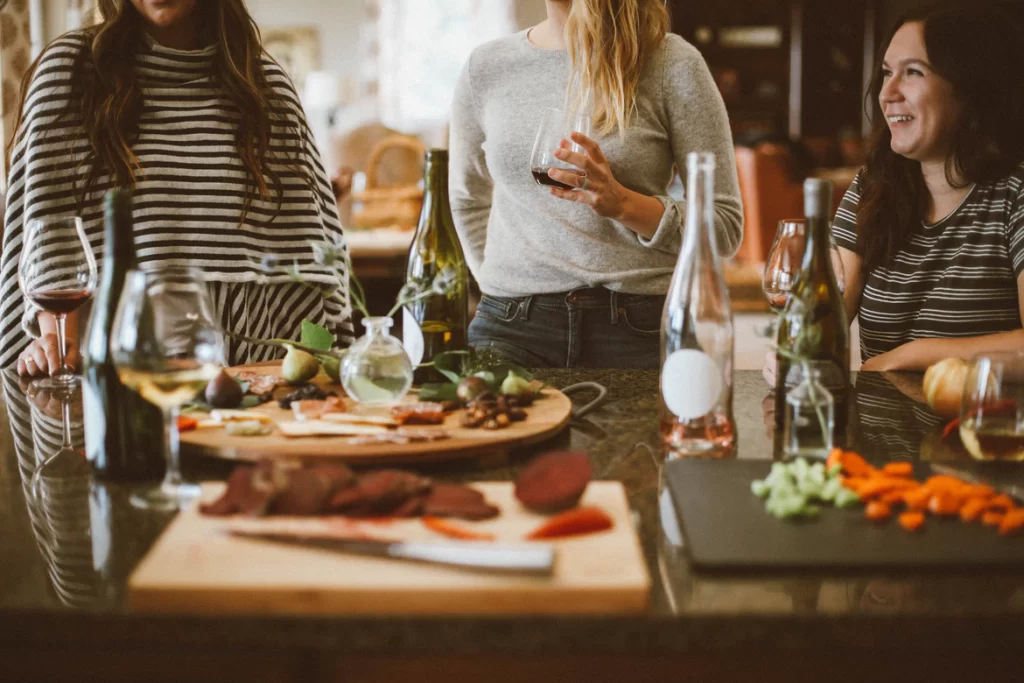 Charcuterie and prosecco
