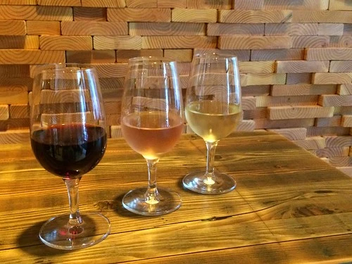 wine on counter