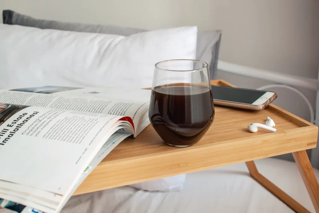 wine by bedside
