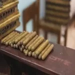 Wooden humidors and storing cigars.