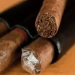 close up of four cigars in a group